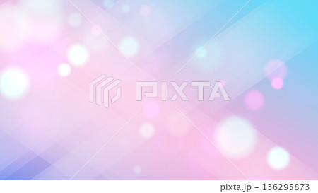 春の空と桜をイメージしたキラキラと輝くボケ背景素材 136295873
