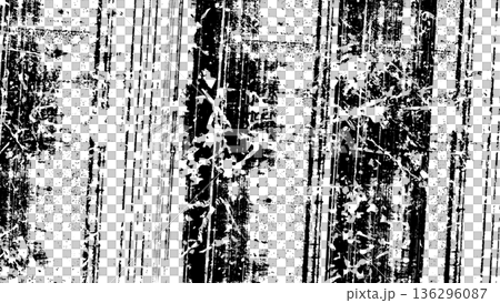 縦縞のグランジテクスチャ　擦れと汚れのハードな背景素材 136296087