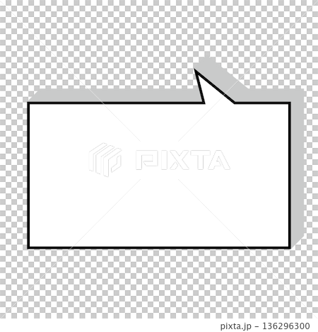 Simple speech bubble illustration, horizontal, square Simple speech bubble illustration, horizontal, square 136296300