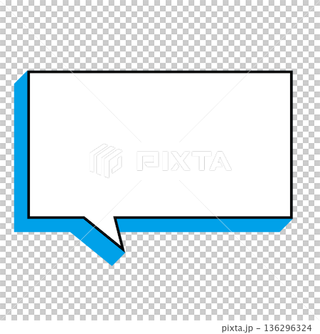 Simple speech bubble illustration, horizontal, square Simple speech bubble illustration, horizontal, square 136296324
