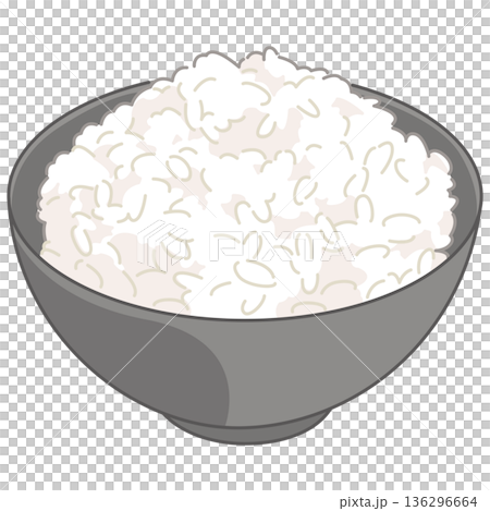 白米ご飯のイラスト 白米ご飯のイラスト 136296664