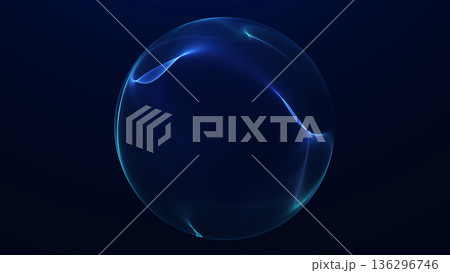 Smooth navy blue plasma orb with soft flowing liquid energy and subtle glow on dark background. Futuristic abstract sphere with elegant depth, calm motion style and modern digital atmosphere. Smooth navy blue plasma orb with soft flowing liquid energy and subtle glow on dark background. Futuristic abstract sphere with elegant depth, calm motion style and modern digital atmosphere. 136296746