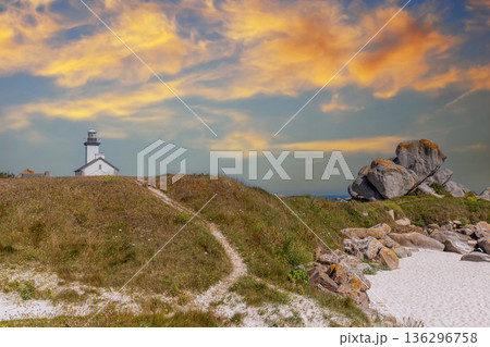 Beach of Pontusval, cotes-d'armor, brittany, france 136296758