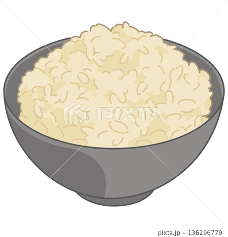 玄米ご飯のイラスト 136296779