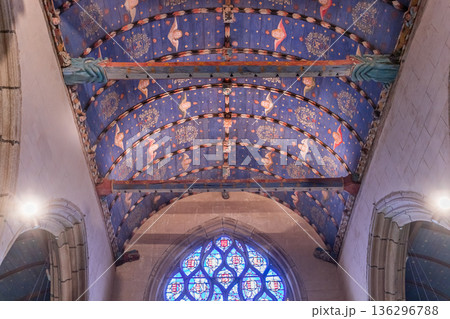 Parish close church of la roche maurice, finistere, brittany, france 136296788