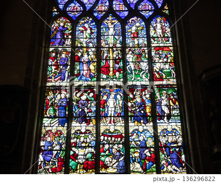 Parish close church of la roche maurice, finistere, brittany, france 136296822