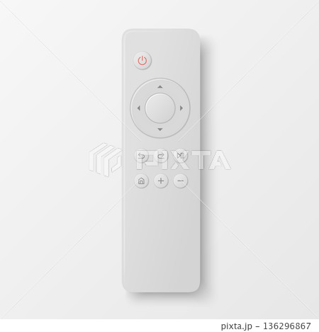 Vector 3d Realistic White TV Remote Control, Isolated. Smart Remote Controller Device. Television Remote Control Icon, Top View. Media Player Controller with Shadow Vector 3d Realistic White TV Remote Control, Isolated. Smart Remote Controller Device. Television Remote Control Icon, Top View. Media Player Controller with Shadow 136296867