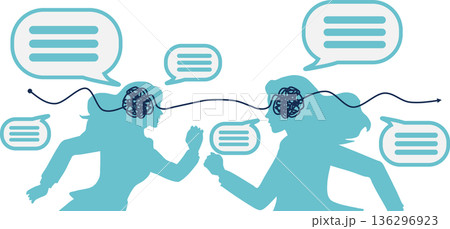 討論する女性のイラスト 136296923