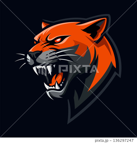puma head mascot logo design vector template puma head mascot logo design vector template 136297247