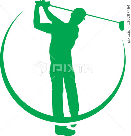 ゴルフシルエットロゴ 136297464