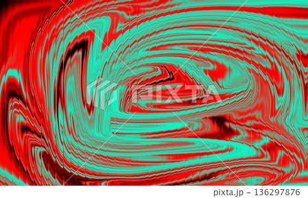 Red and turquoise abstract fluid swirl background with vibrant motion Red and turquoise abstract fluid swirl background with vibrant motion 136297876
