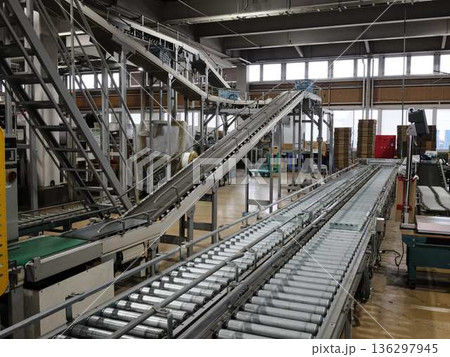 物流センター　コンベア 136297945