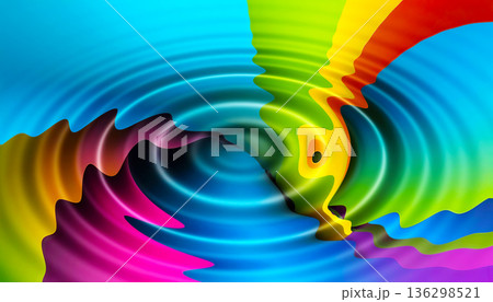 Bright abstract colorful background, circles from a drop on multicolor water Bright abstract colorful background, circles from a drop on multicolor water 136298521