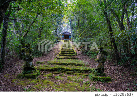 若宮神社の参道の風景（出水市長島町） 136298637