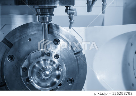 5-Axis CNC Milling Machine Cutting Mold Parts with Barrel Tool 136298792