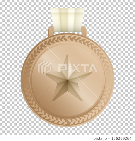 星入りブロンズメダル 月桂樹デザインの評価・ランキング用ベクター素材 星入りブロンズメダル 月桂樹デザインの評価・ランキング用ベクター素材 136299264