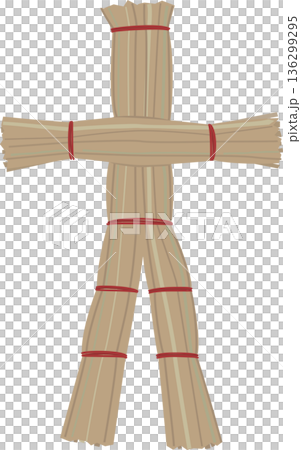 正面朝向的稻草人偶插圖 136299295