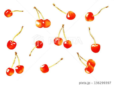可愛くておいしそうなさくらんぼセット 可愛くておいしそうなさくらんぼセット 136299397