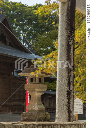 日本 島根県松江市殿町にある現存天守で国宝の松江城の二の丸にある松江神社 日本 島根県松江市殿町にある現存天守で国宝の松江城の二の丸にある松江神社 136299618