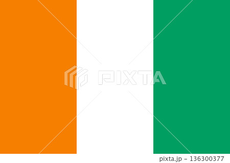 コートジボワールの国旗 ベクター素材 高画質 コートジボワールの国旗 ベクター素材 高画質 136300377