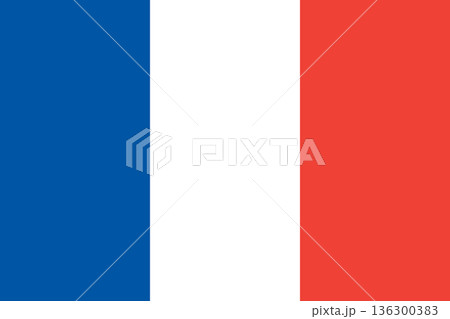 フランスの国旗 ベクター素材 高画質 136300383