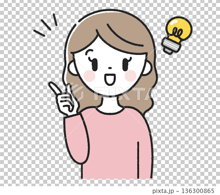 A woman with an idea 136300865