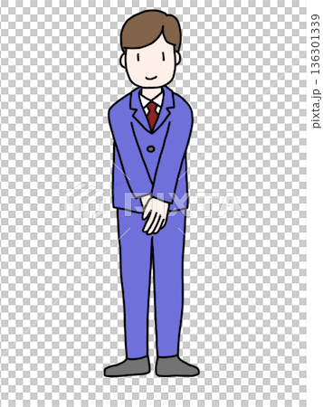 立っているスーツを着た男性 136301339