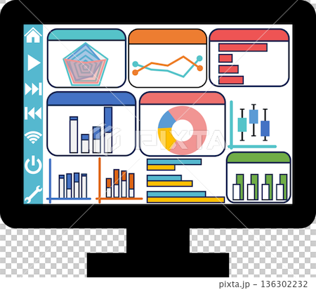 Graph graphic illustration (PC/PC) Graph graphic illustration (PC/PC) 136302232