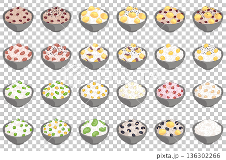 23 kinds of rice cooked with beans and grains + white rice (no name) 136302266