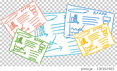 手寫傳單圖形材料插圖 136302483