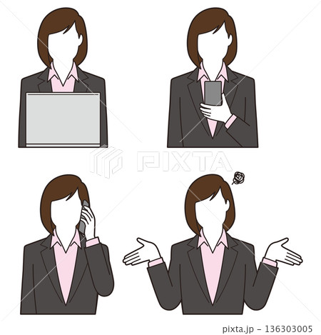 若い女性ビジネスマン② 136303005