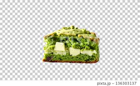 抹茶ホワイトチョコスコーンのイラスト 136303137