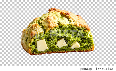 抹茶ホワイトチョコスコーンのイラスト 136303138