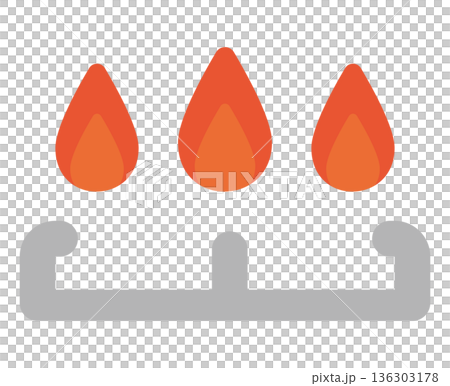 Illustration of a simple gas stove 136303178