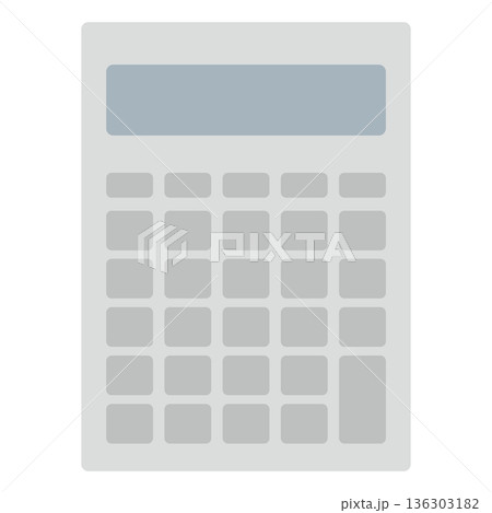 シンプルな電卓のイラスト 136303182