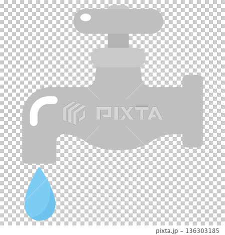 水道の蛇口のイラスト 136303185