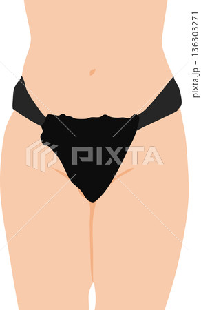 ダイエットに成功した女性のイラスト 136303271