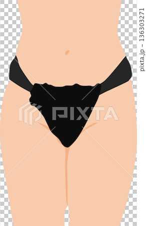 ダイエットに成功した女性のイラスト 136303271