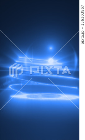 Smooth flowing blue light waves sweeping across a glowing futuristic surface Smooth flowing blue light waves sweeping across a glowing futuristic surface 136303967