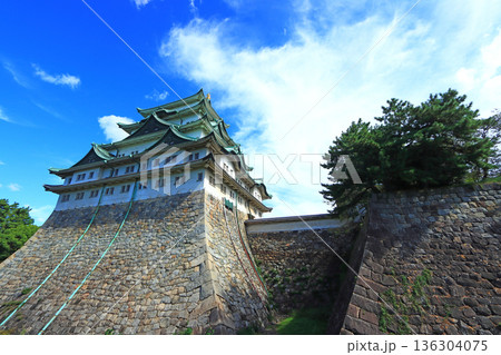 愛知県名古屋市、名古屋城の風景 愛知県名古屋市、名古屋城の風景 136304075