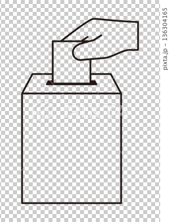 投票・アンケート・選挙のイラストアイコン 136304165