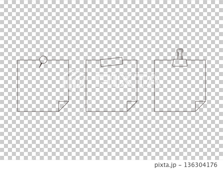 メモのイラストセット 136304176