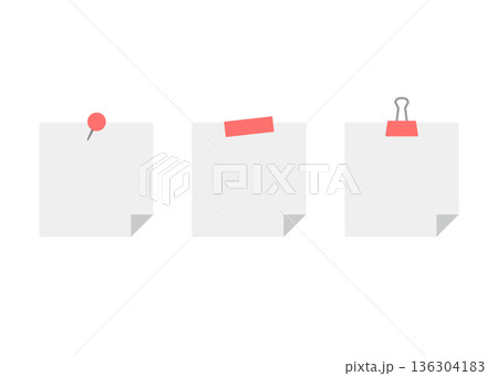 メモのイラストセット 136304183