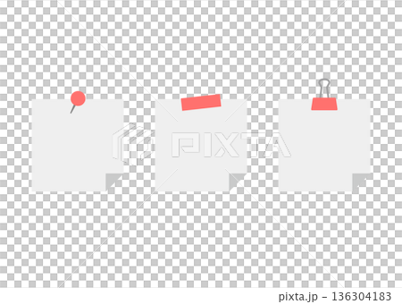 メモのイラストセット 136304183