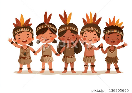 Traditional Brazilian culture illustrated for educational use Traditional Brazilian culture illustrated for educational use 136305690