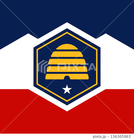 Utah - square flag 136305863