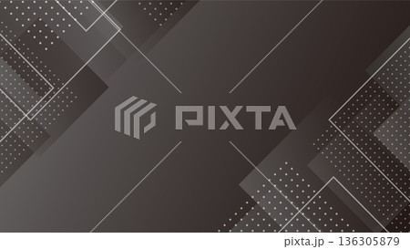 IT企業向け黒グラデーションのフレーム背景 16:9 136305879