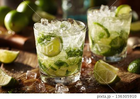 caipirinha brazilian cocktail lifestyle close up 136305910
