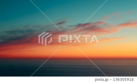 sunset sky gradient over atlantic ocean sunset sky gradient over atlantic ocean 136305918