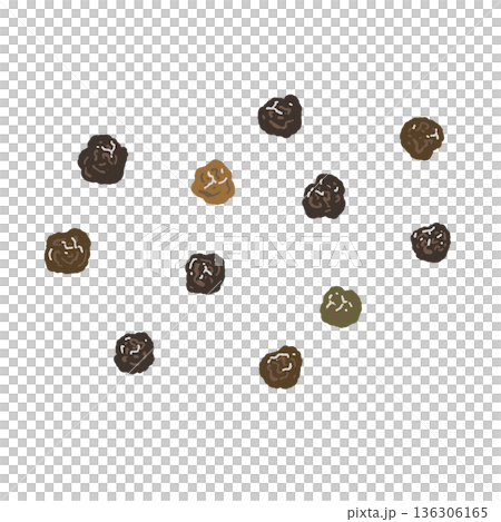 散落的黑胡椒粒插圖 散落的黑胡椒粒插圖 136306165